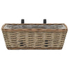 Vidaxl balkonbakken 2 st 40 cm wicker met pe-voering