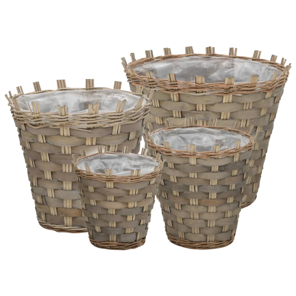 Los plantadores de Vidaxl criaron 4 ST Wicker con forro de PE