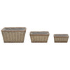 Los plantadores de Vidaxl criaron 3 ST Wicker con forro de PE