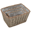 Los plantadores de Vidaxl criaron 3 ST Wicker con forro de PE