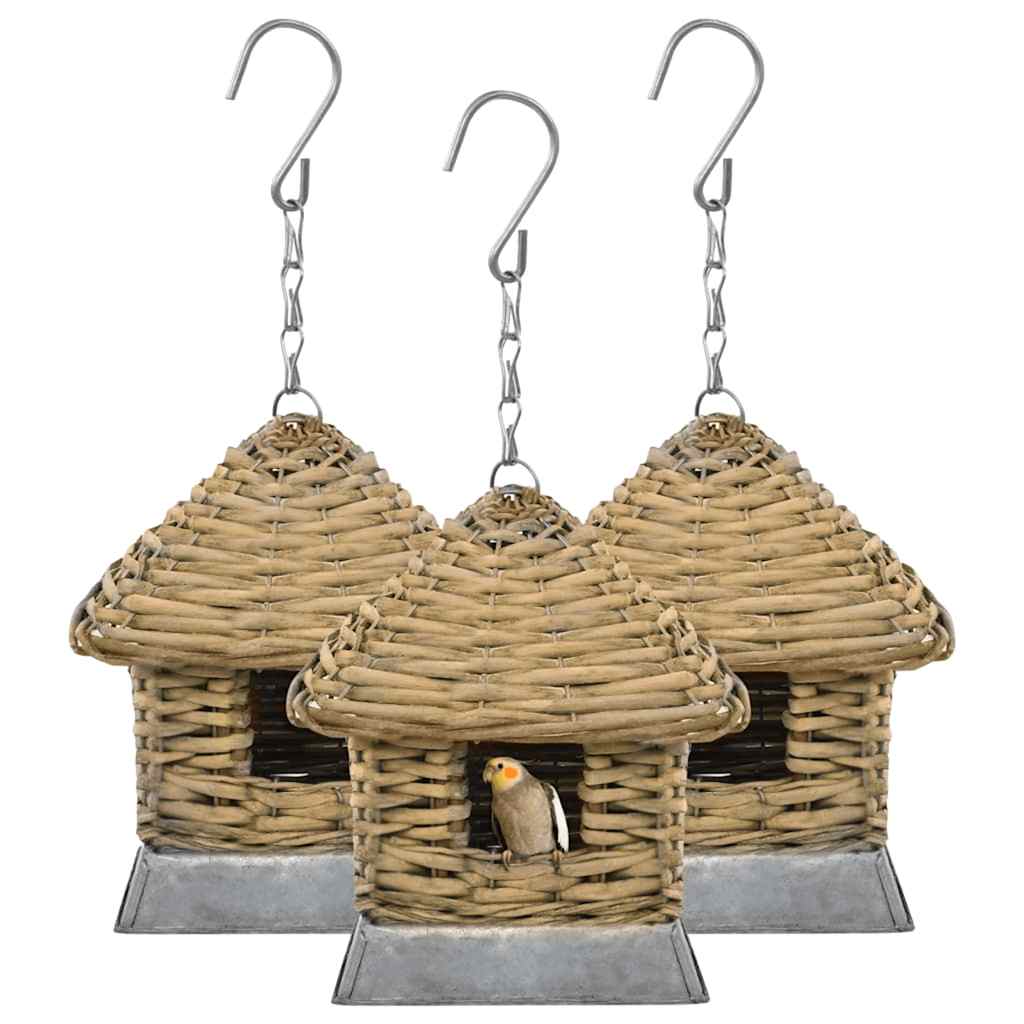 Vidaxl vogelhuizen 3 st wicker