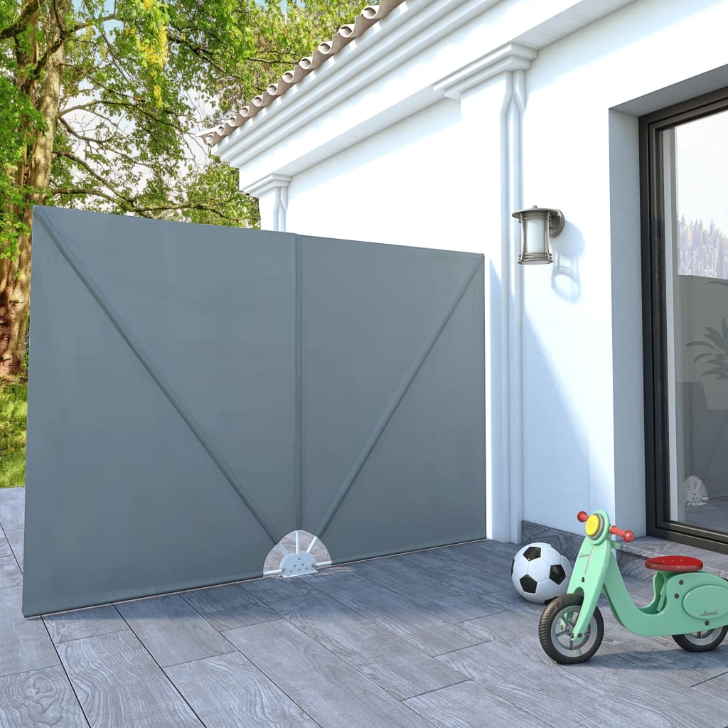 Vidaxx biombo de terraza plegable 240x160 cm gris