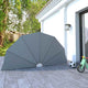 Paravento pieghevole Vidaxx 160 cm grigio