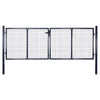 VidaXL Gaaspoort 289x100 cm gegalvaniseerd staal grijs