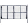 VidaXL Gaaspoort 289x150 cm gegalvaniseerd staal grijs