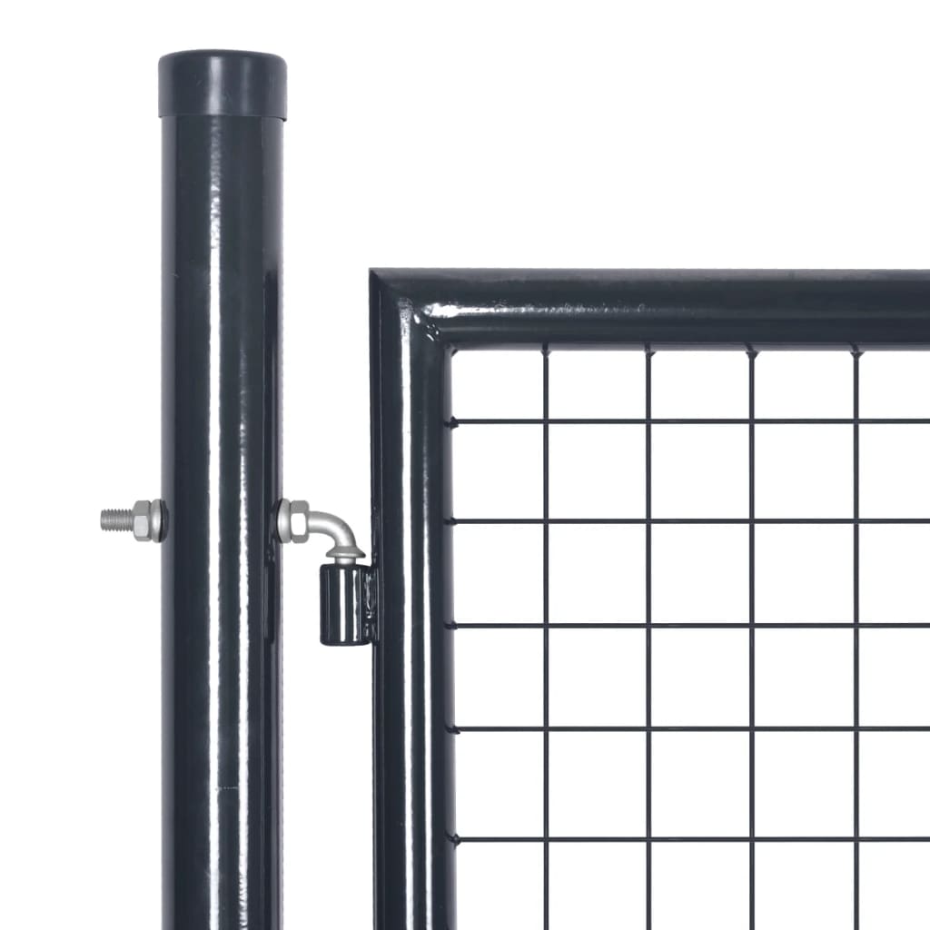Vidaxl Gaaspoort 289x200 cm grigio galvanizzato