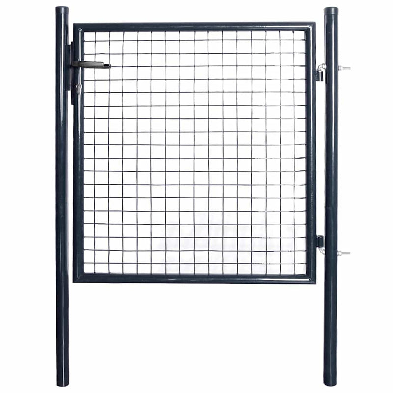 Vidaxl Gaaspoort 85.5x100 cm grigio in acciaio zincato