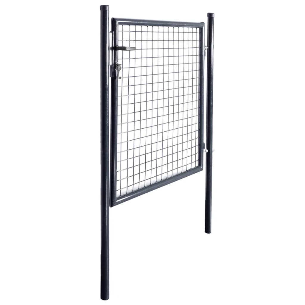 Vidaxl Gaapoort 85.5x100 cm de acero galvanizado gris