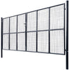 Vidaxl Gaaspoort 400x175 cm grigio in acciaio zincato