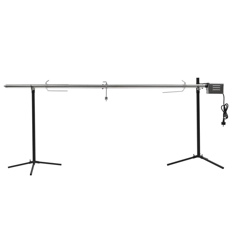 Barbacoa automática de Vidaxl con motor 207x45x81 cm de acero inoxidable