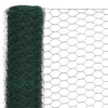 Vidaxl kippengaas 25x1,2 m staal met pvc coating groen