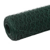 Rete per polli Vidaxxl 25x1,2 m in acciaio con rivestimento in PVC verde