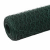 Vidaxl kippengaas 25x1,5 m staal met pvc coating groen