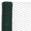 Vidaxl kippengaas 25x1,2 m staal met pvc coating groen
