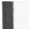 Filo di pollo Vidaxl 25x1,5 m acciaio con rivestimento in PVC grigio
