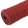 Vidaxx alambre gallinero 25x1 m acero con revestimiento de PVC rojo