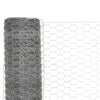Alambre de pollo Vidaxl 25x1.2 M de acero galvanizado de plata de color plateado