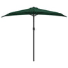 Vidaxl Balcón Parasol Half con poste de aluminio 270x144 cm verde