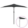 Vidaxl Balcony Parasol Half con poste de aluminio 300x155 cm antracita