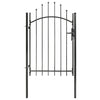 Vidaxl poort 1x2 m staal zwart
