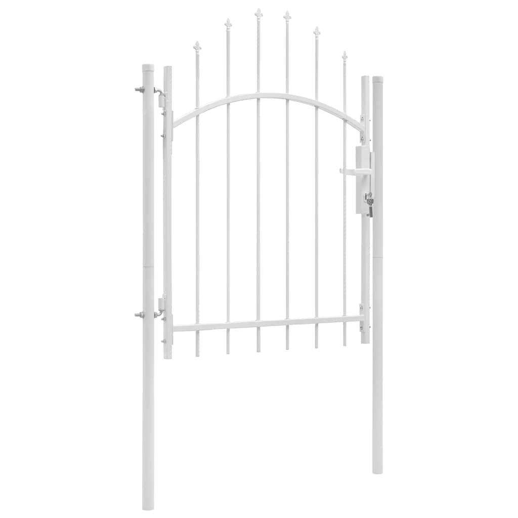 Vidaxl poort 1x2 m staal wit