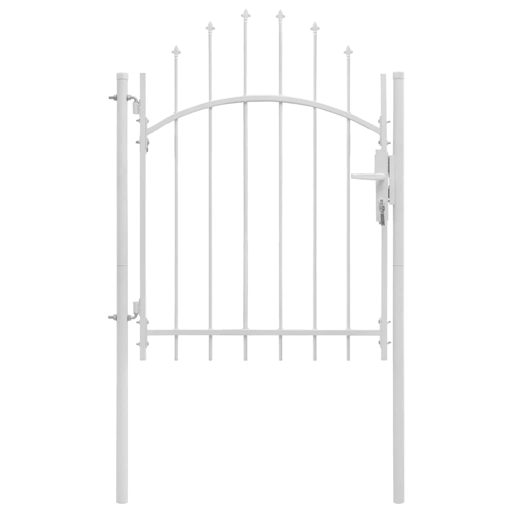 Vidaxl poort 1x2 m staal wit