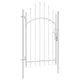 Vidaxl tuinpoort staal 1x2,45 m wit