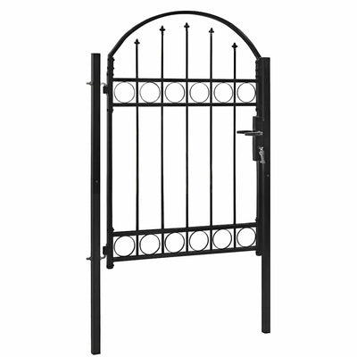 Porta Vidaxl con cima piegata in acciaio da 100x125 cm in acciaio