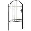 Porta Vidaxl con cima piegata in acciaio da 100x150 cm nero