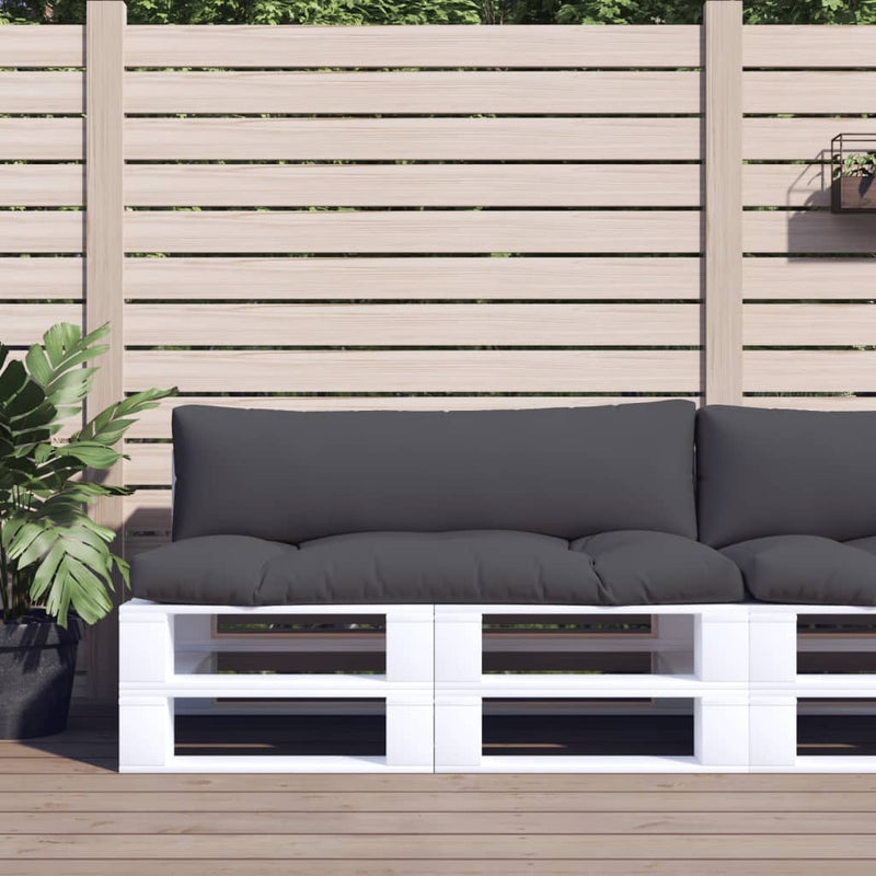 Cuscini da pallet Vidaxl 2 St tessuto grigio