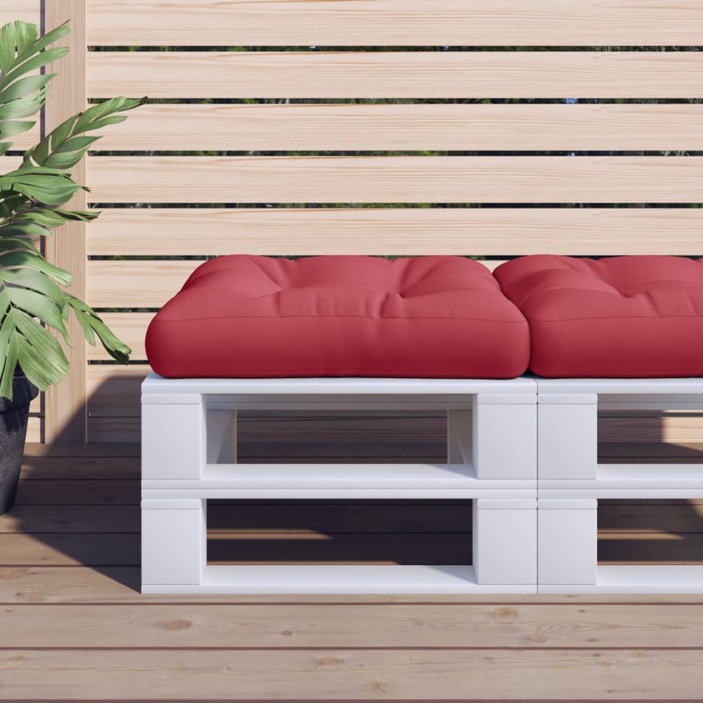 Vidaxl Pallet Cuscino 58x58x10 cm Red rosso