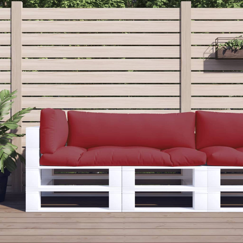 Cuscini da pallet Vidaxl 3 ST tessuto rosso