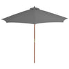 Vidaxl Parasol con poste de madera 300 cm de antracita