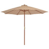 Parasol Vidaxl con topo de madera de 300 cm