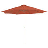 Vidaxl Parasol con polo in legno 300 cm Terracotta