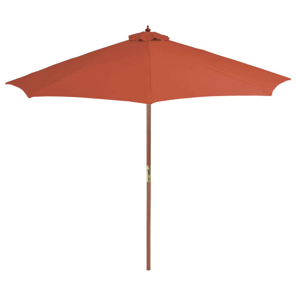 Vidaxl Parasol con polo in legno 300 cm Terracotta