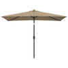 Vidaxl Parasol con polo metallico 300x200 cm Taupe