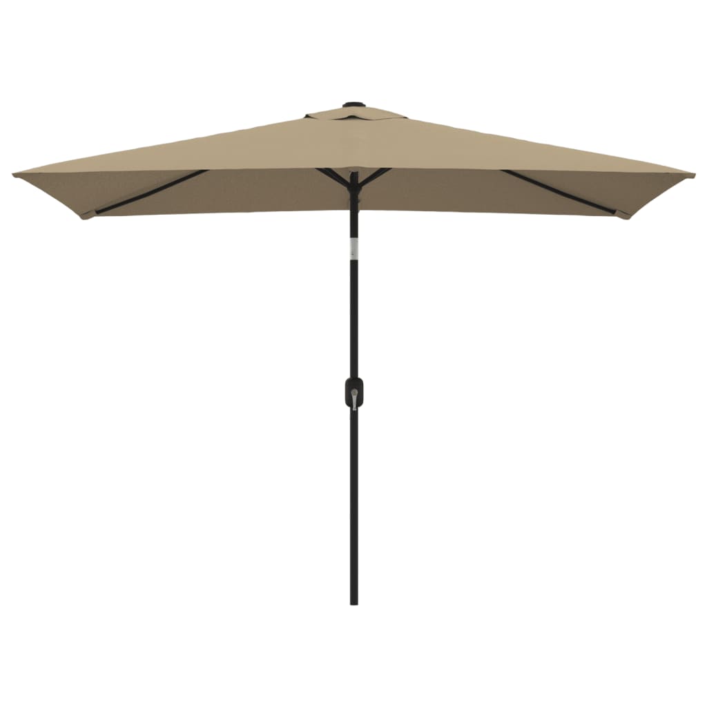 Vidaxl Parasol con polo metallico 300x200 cm Taupe