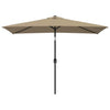 Vidaxl Parasol con polo metallico 300x200 cm Taupe