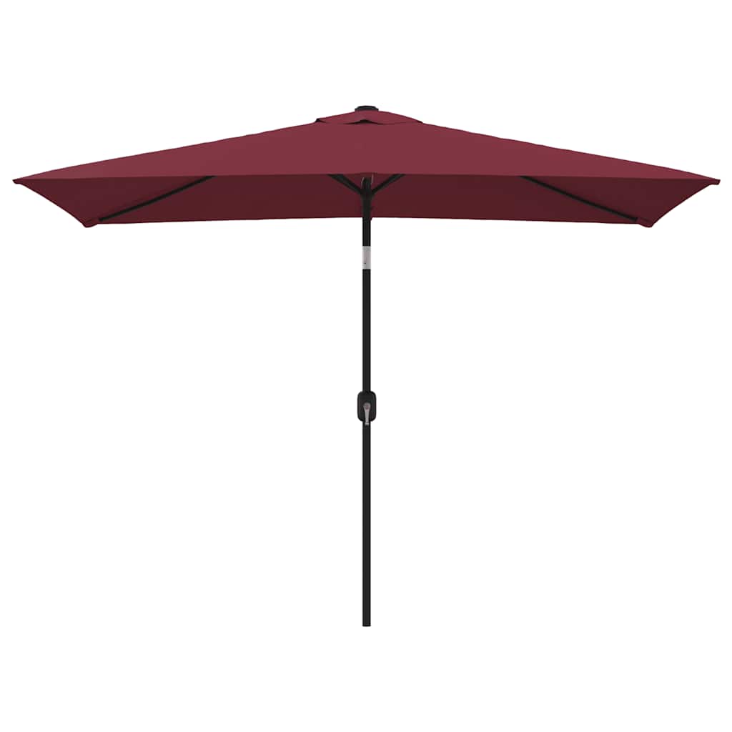 Vidaxl Parasol con palo metallico 300x200 cm Bordeaux rosso