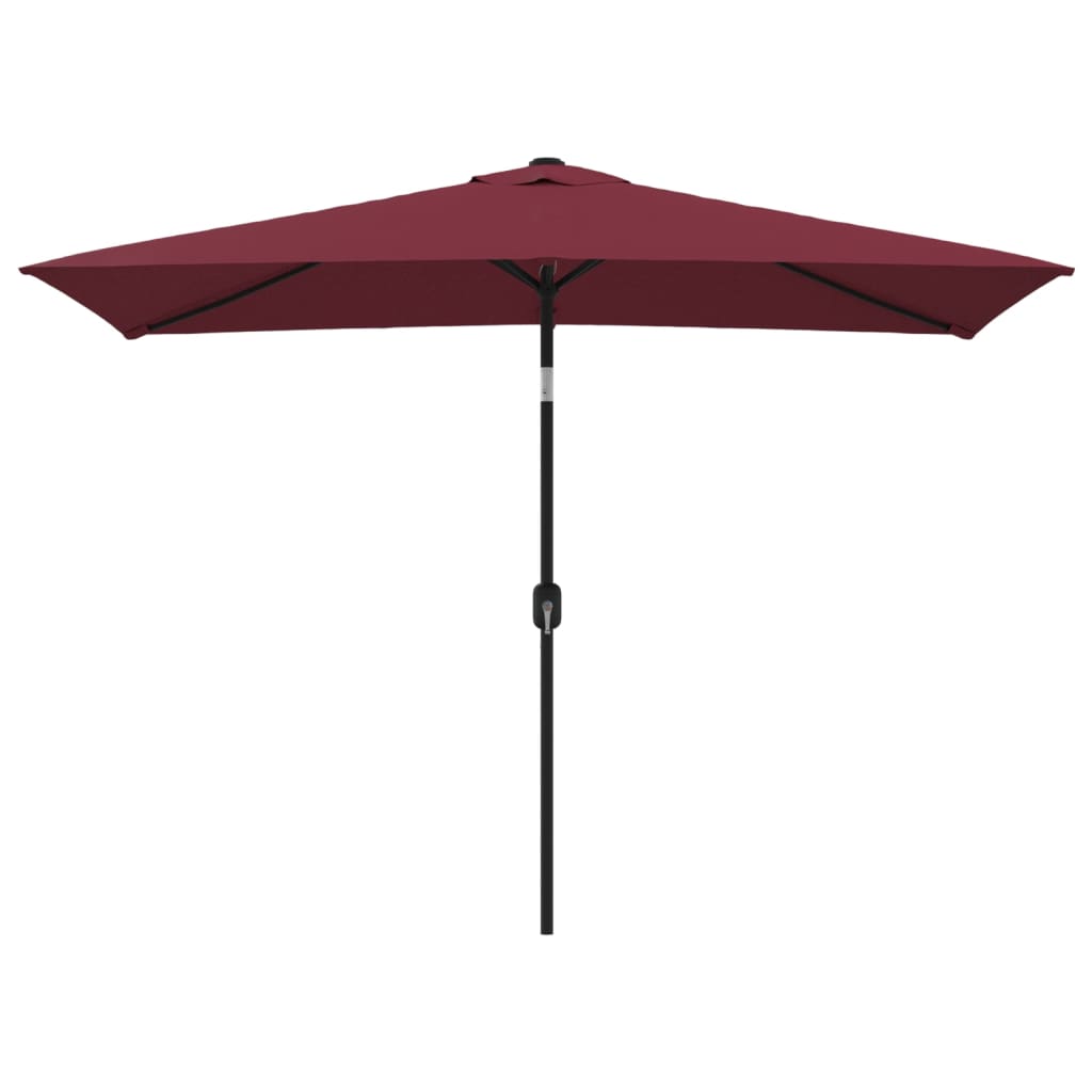 Parasol Vidaxl con poste de metal 300x200 cm Burdeos rojo