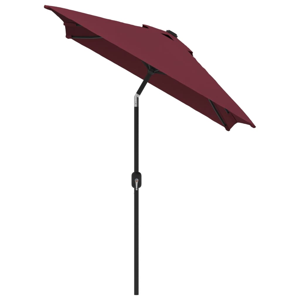 Parasol Vidaxl con poste de metal 300x200 cm Burdeos rojo