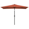 Vidaxl Parasol con polo metallico 300x200 cm Terracotta