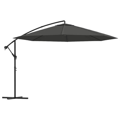 Vidaxl PARASOL galleggiante con polo in alluminio 350 cm antracite -colorato