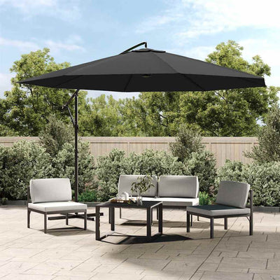 Vidaxl PARASOL galleggiante con polo in alluminio 350 cm antracite -colorato
