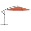 Vidaxl Floating Parasol con polo in alluminio 350 cm in terracotta