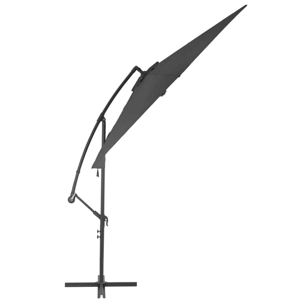 Parasol flotante Vidaxl con poste de aluminio 300 cm de antracita