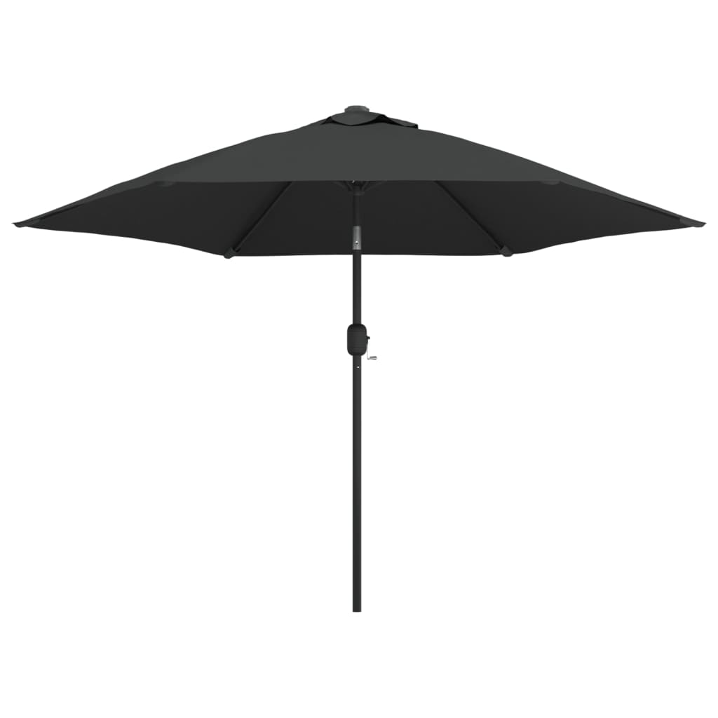 Vidaxl Parasol con illuminazione a LED e polo in acciaio antracite da 300 cm