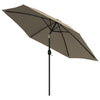 Parasol Vidaxl con iluminación LED y polo de acero de 300 cm de 300 cm