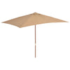 Vidaxl Parasol con polo in legno 200x300 cm taupe